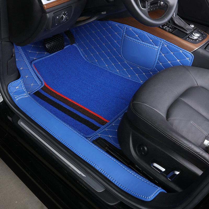 (Súper Promoción) Kit universal de alfombrillas personalizadas con el logotipo de la marca (4 piezas). Elige la marca de tu coche más abajo.